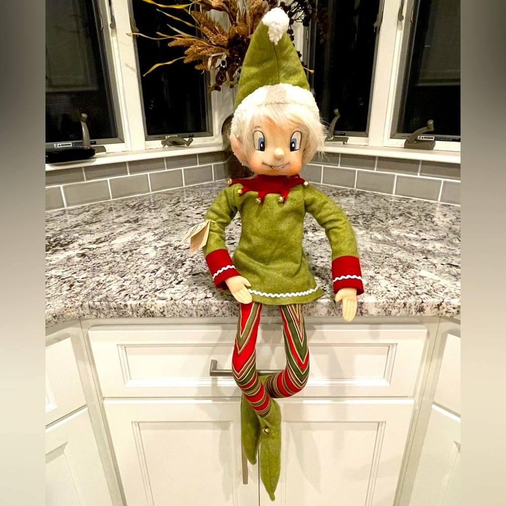 Joe Spencer Gathered Traditions Alfie the Elf. NWT, Rare. Hand Painted Xmas